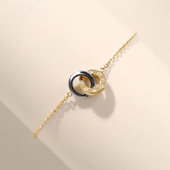Aigner Fashion Silver and Gold Women's Bracelet