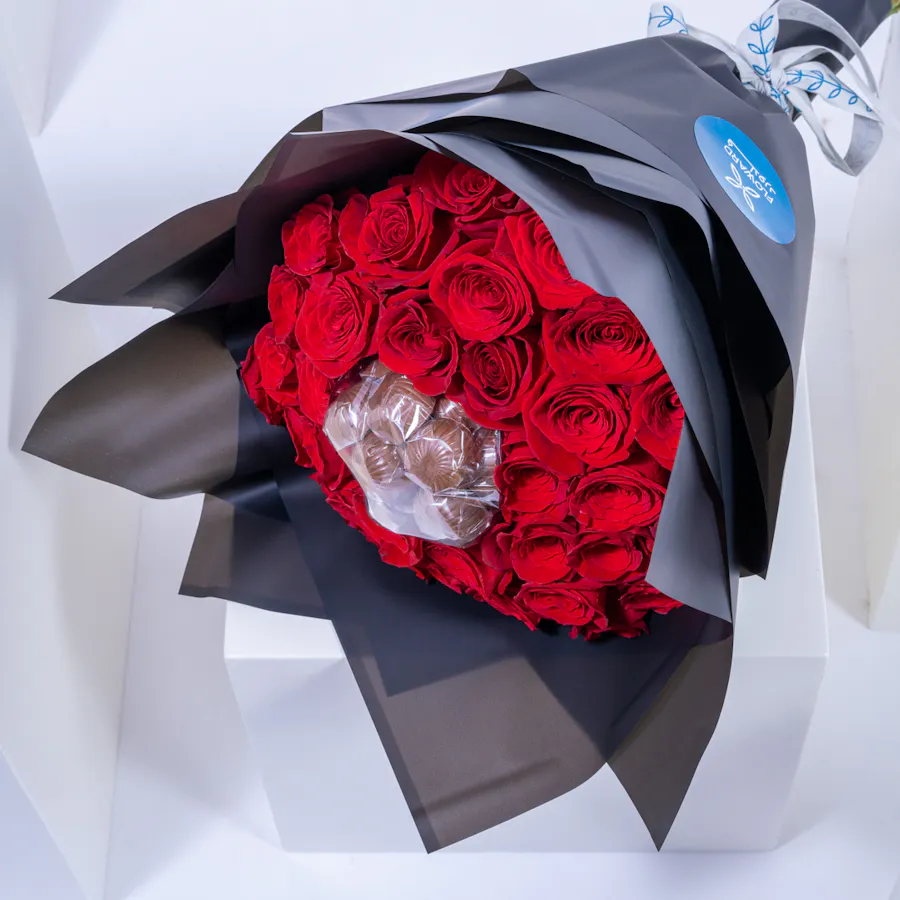 Red Rose with Chocolate Bouquet 3