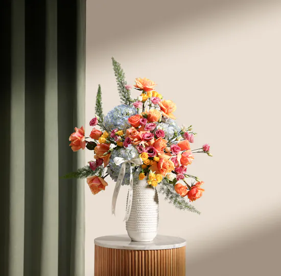Sunset Whispers Flowers Vase