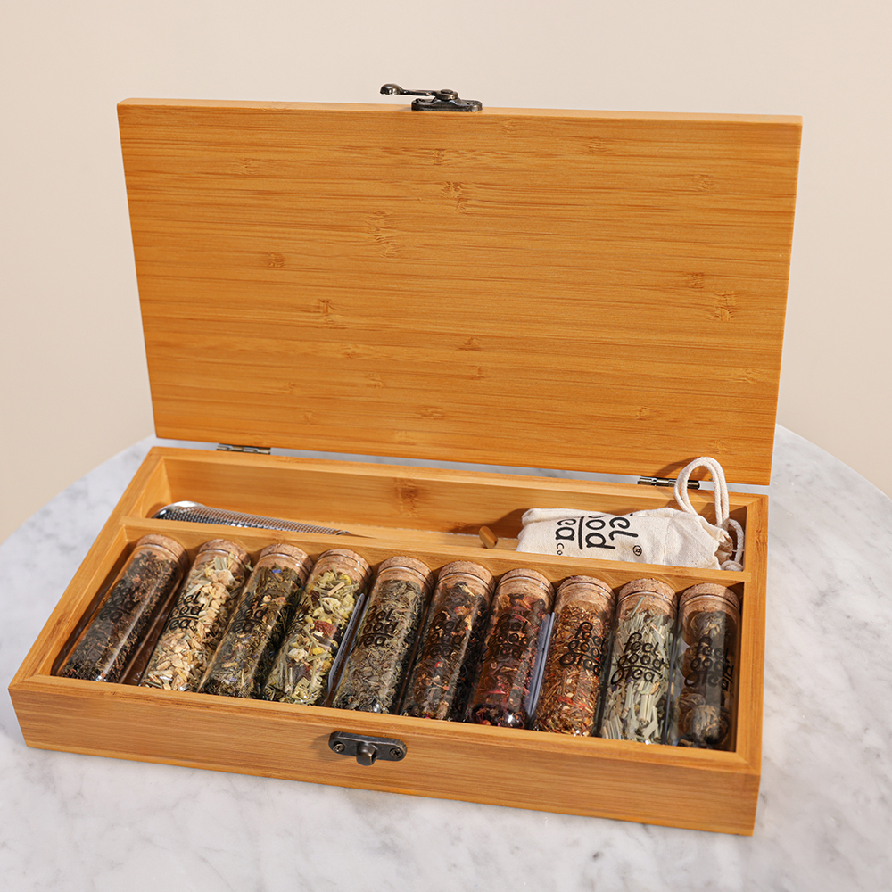 صندوق شاي خشبي من فيل جود تي