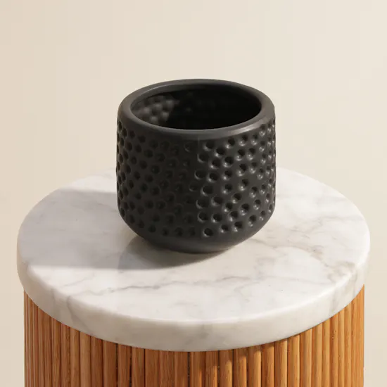 Floward Fancy Black Ceramic Vase