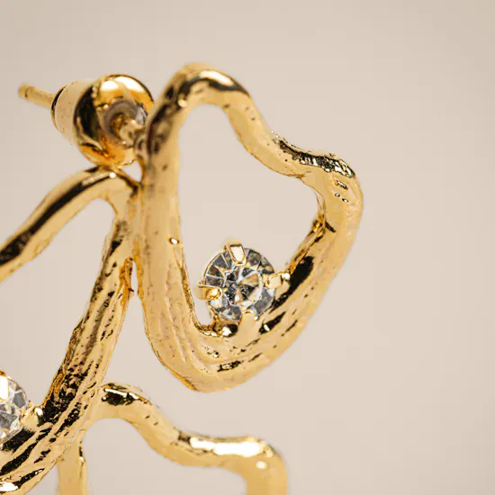 Lynyer Celestial Whispers Trip Drop Gold Plated Earrings