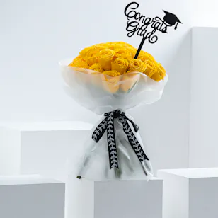 Congats Grad |  Yellow Roses 