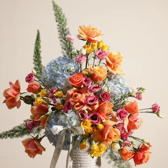 Sunset Whispers Flowers Vase