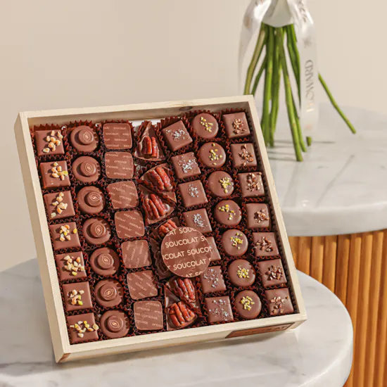 Soucolat Chocolate Collection Wood Tray | Splendid Flowers