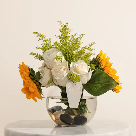 Golden Sunshine Delight Vase