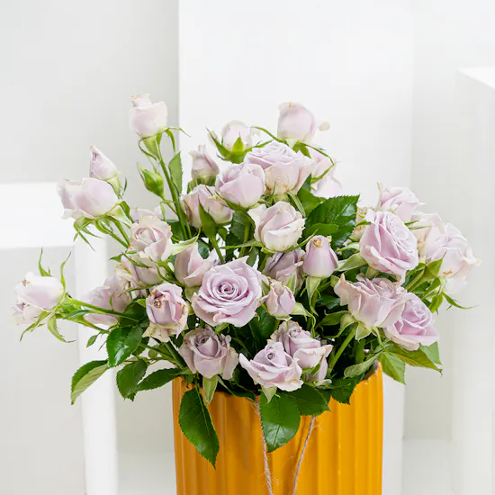 Purple Sparkle | Yellow Vase