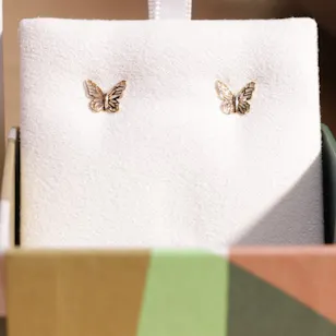Miss L by L'azurde Butterfly Stud Earrings Miss L by L'azurde Butterfly Stud Earrings