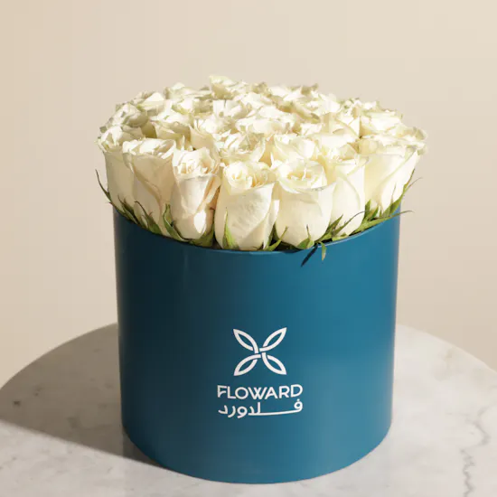 Snowfall White Rose Box