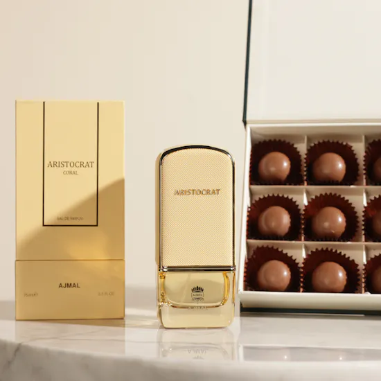 Ajmal Aristocrat Coral EDP for Women | Floward Kunafa Chocolate Box