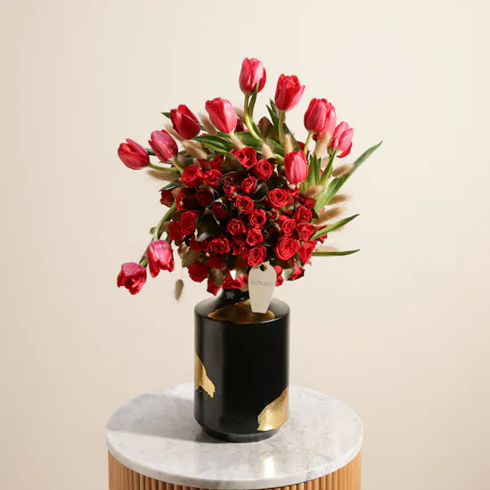 The Red Muse Flower Vase