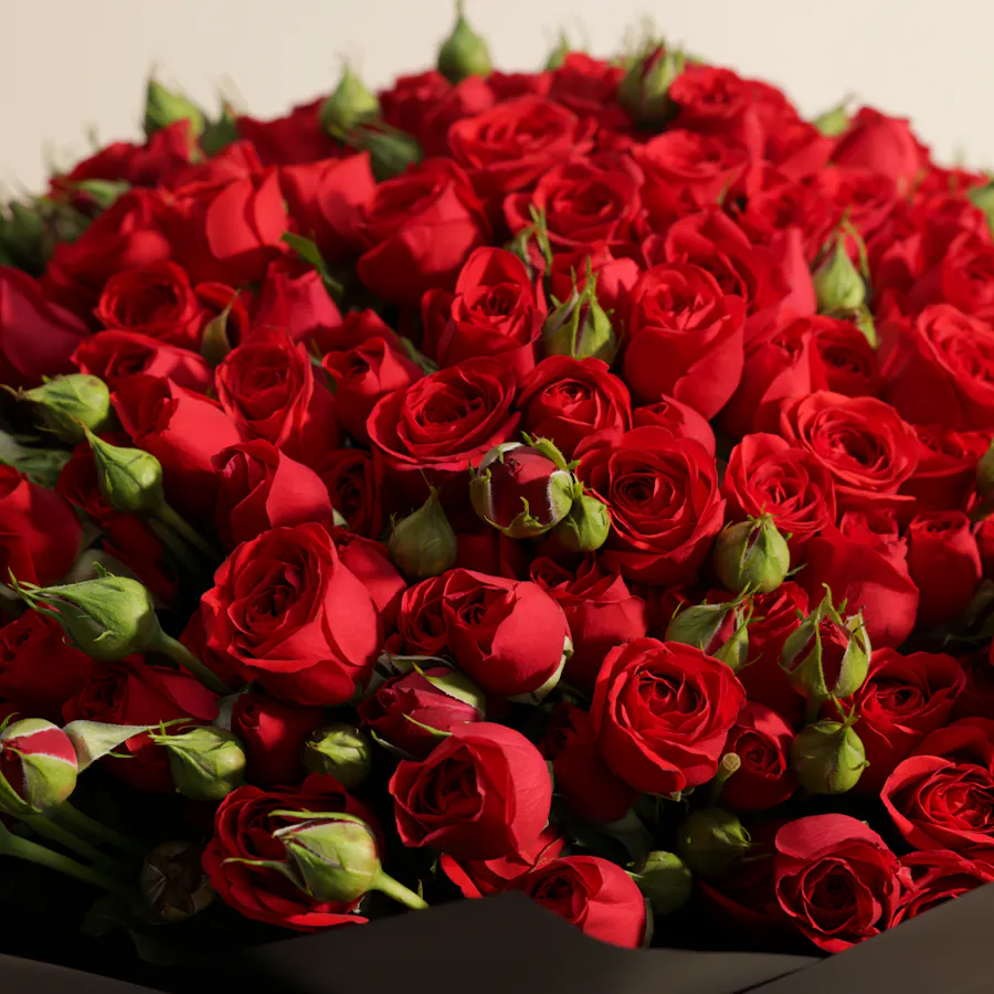 Charming Red Baby Roses Bouquet | 100 Flowers 3