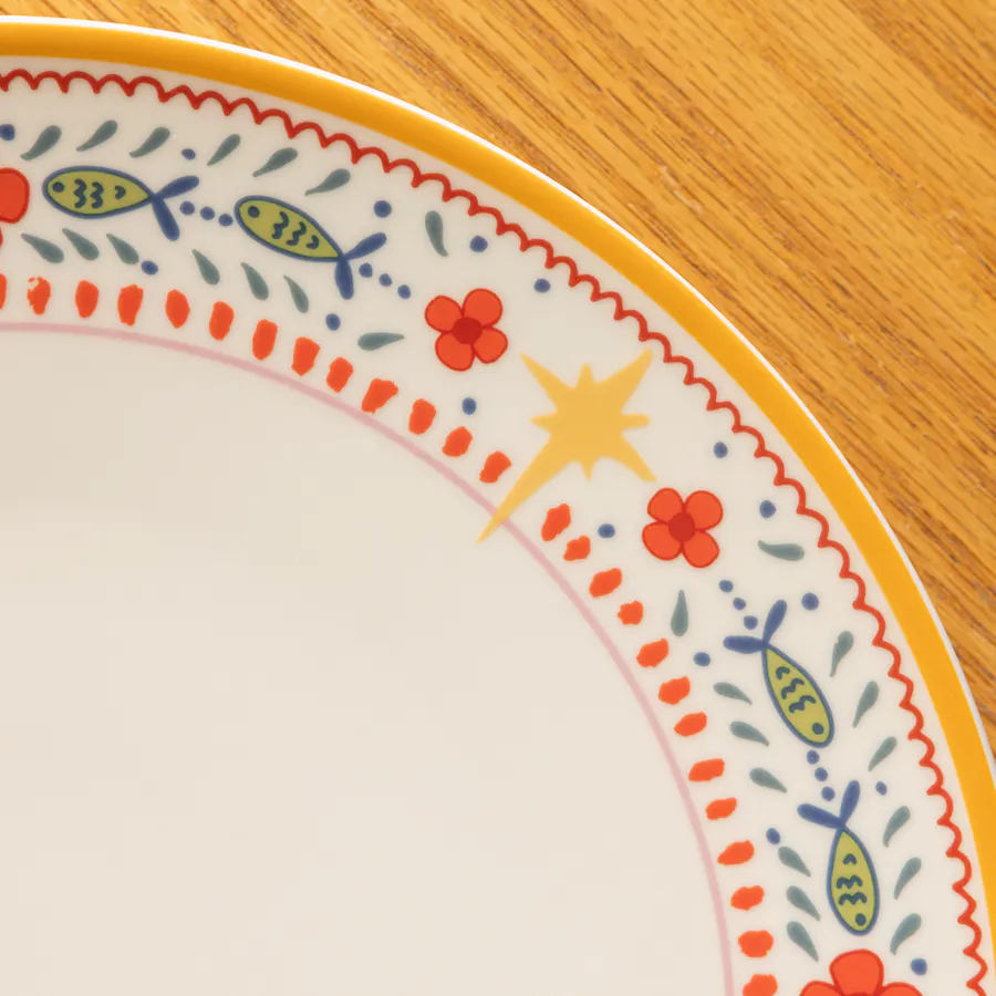 Kin Suki Coastal Bloom Multipurpose Plate 6