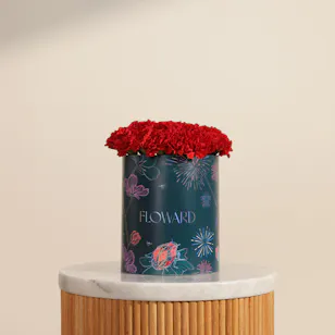 Romantic Red Carnation Box | 35 Flowers
