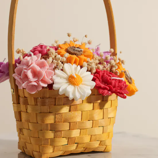 Done By SHK Basket Candle Bouquet