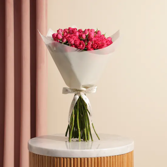 Chic Fuchsia Baby Rose Bouquet