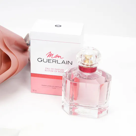 Guerlain Fragrance with Pink Roses