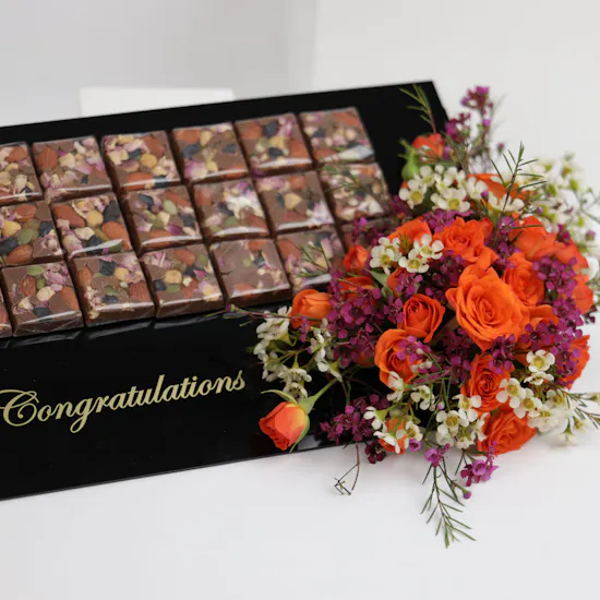 Congratulations Tray | Chocolates & Roses