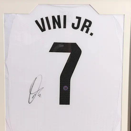 Vinícius Júnior Real Madrid Home 2024-2025 Signed T-Shirt