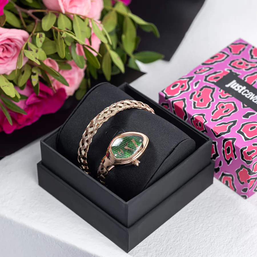 Just Cavalli Gold Snake Watch | Blooms 2