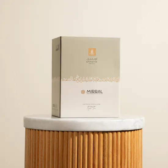 Otantik Mirral Vacuum White and Gold Flask