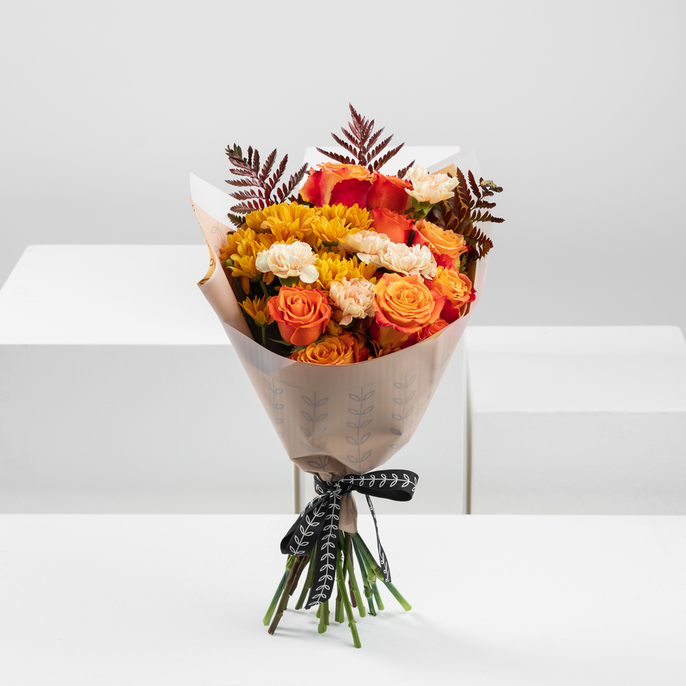 باقة أوراق الخريف | زهور برتقالية