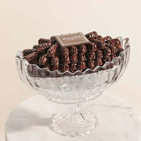 Haven Chocolate Bourgeoise Chocolates Crystal Tray