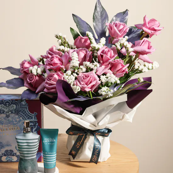 Jean Paul Gaultier Le Male Gift Set | Cheerful Graduation Cake and Flowers
