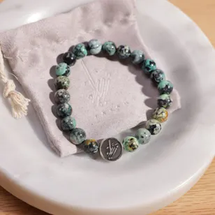 Zayan Variscite Bracelet with Silver Zayan Variscite Bracelet with Silver