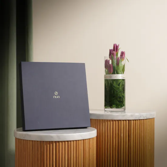 Nua Classic Luxury Blue Large Bonbon Box | Splendid Flower Vase