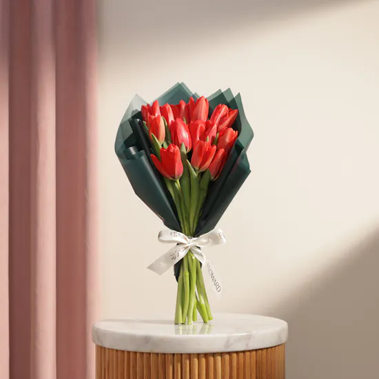 Promise Red Tulip Bouquet | 12 Flowers
