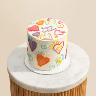 Floward Happy Birthday Hearts Cake