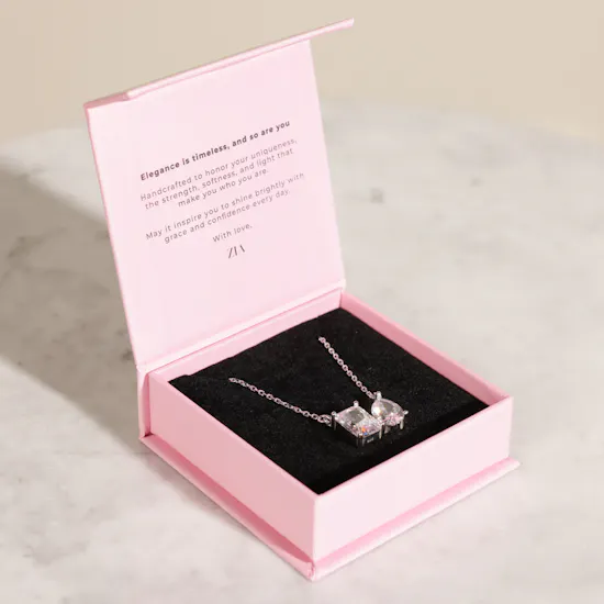 Zia Toi et Moi Pear and Emerald Cut Necklace