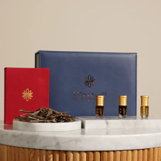 Atyab Bukannan Eastern Collection Blue Leather Box