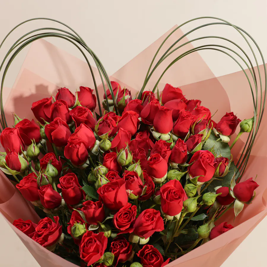 Timeless Red Baby Roses Bouquet  6