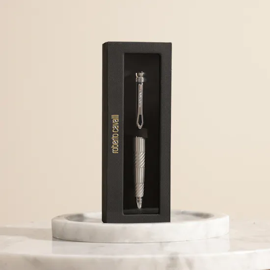 Roberto Cavalli Silver & Black Pen