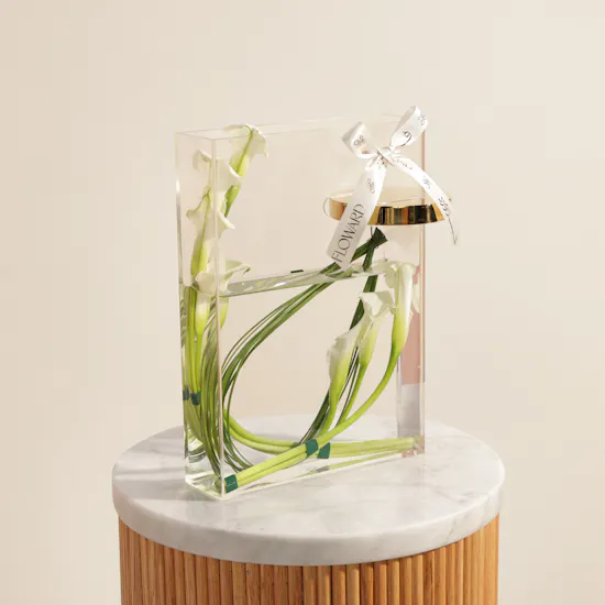 Charm White Calla Vase