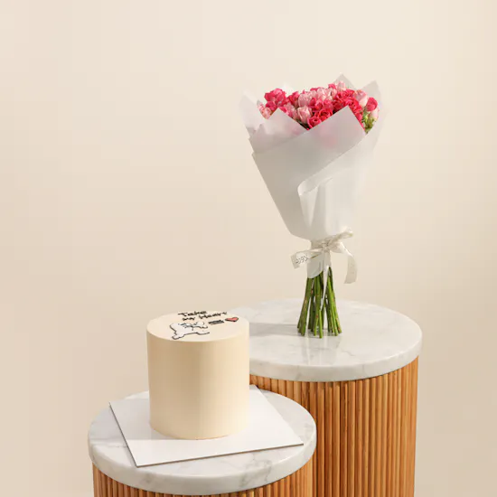 Floward Take My Heart Chocolate Cake | Touch of Romance Flowers Bouquet