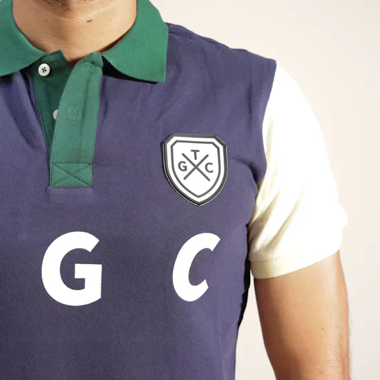 TGC Navy & Green Shield Polo Shirt