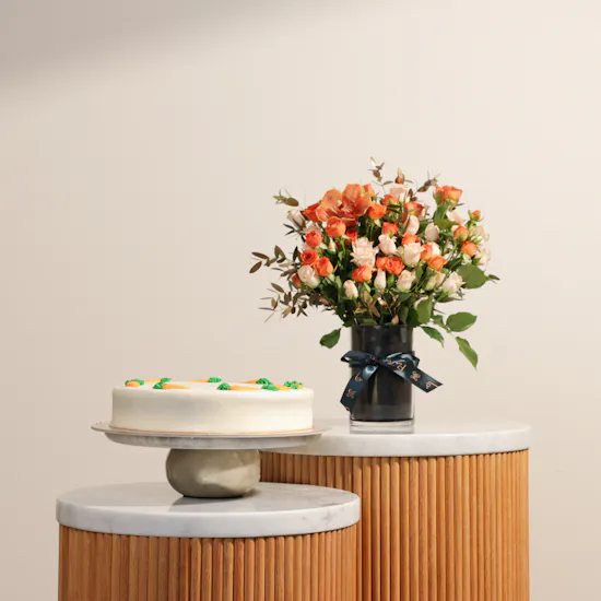 Helen's Bakery Cake | Colorful Flower Vase