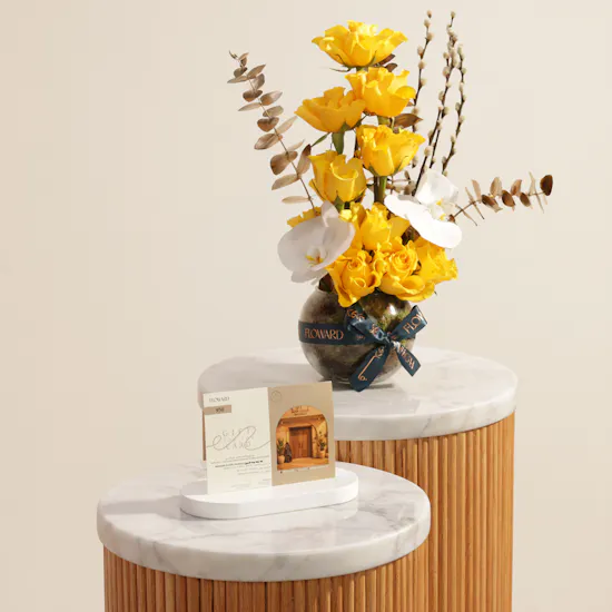 Body Focus Weekend Escape Package Voucher | Golden Garden Flower Vase