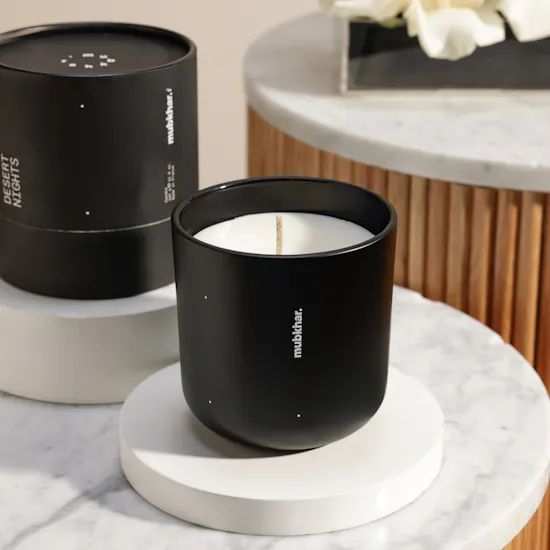 Mubkhar Scented Candle | Hajj Mabrour Elegant Floral Tray