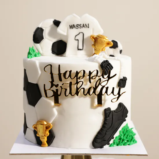 Floward Personalized Happy Birthday Football Cake