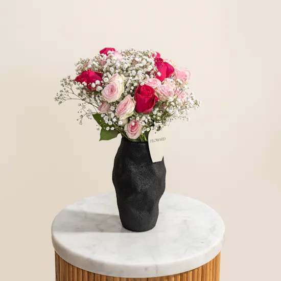 Sweet Entwining Rose Vase