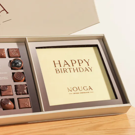 Nouga Happy Birthday Bonbons Chocolates Classic Trio Box