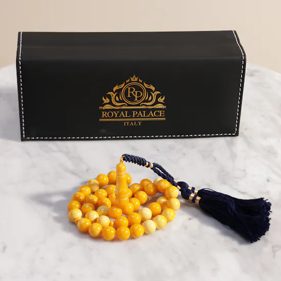 Royal Palace Misbaha with Amber Smell | Blue