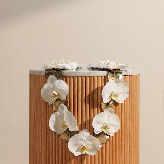 White Orchid Necklace