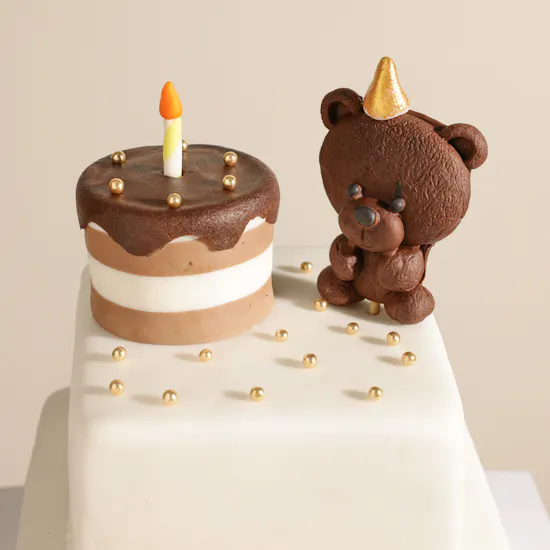 Floward Bear-Themed Birthday Tier Cake for Kids