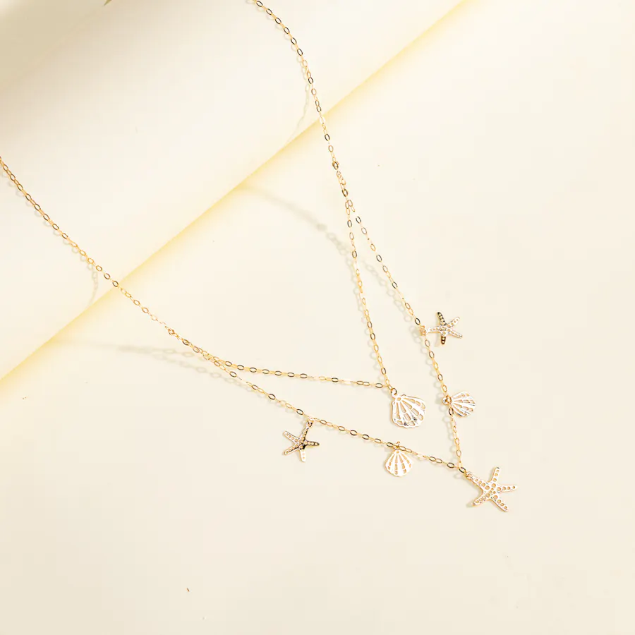 Miss L' Beach Layered Gold Necklace 3