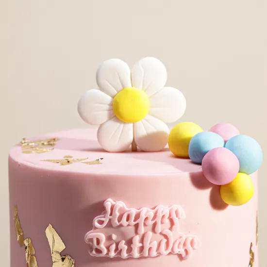 Floward Pink Happy Birthday Cake